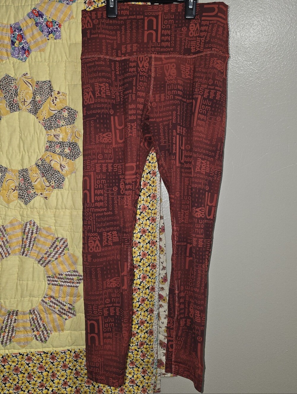lululemon athletica Deep Burgundy Logo-Print Leggings
